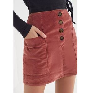 Urban Outfitters BDG Kendri Uncut Corduroy Mini Skirt